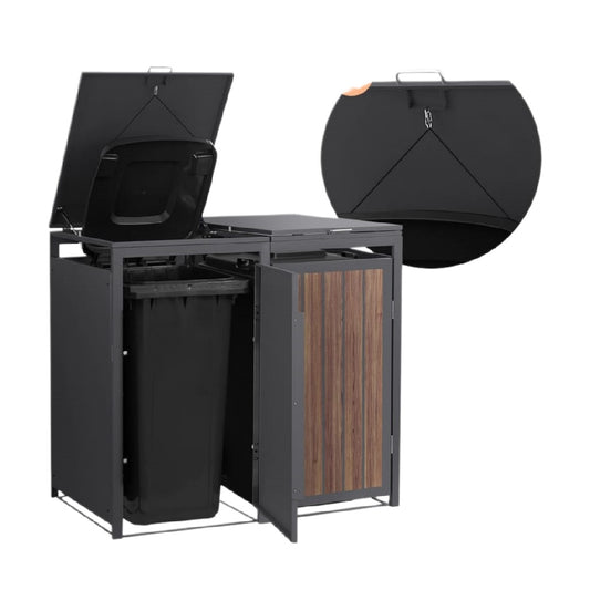 Poubelle de tri pour cuisine en métal et plastique - 60 x 40 x 80