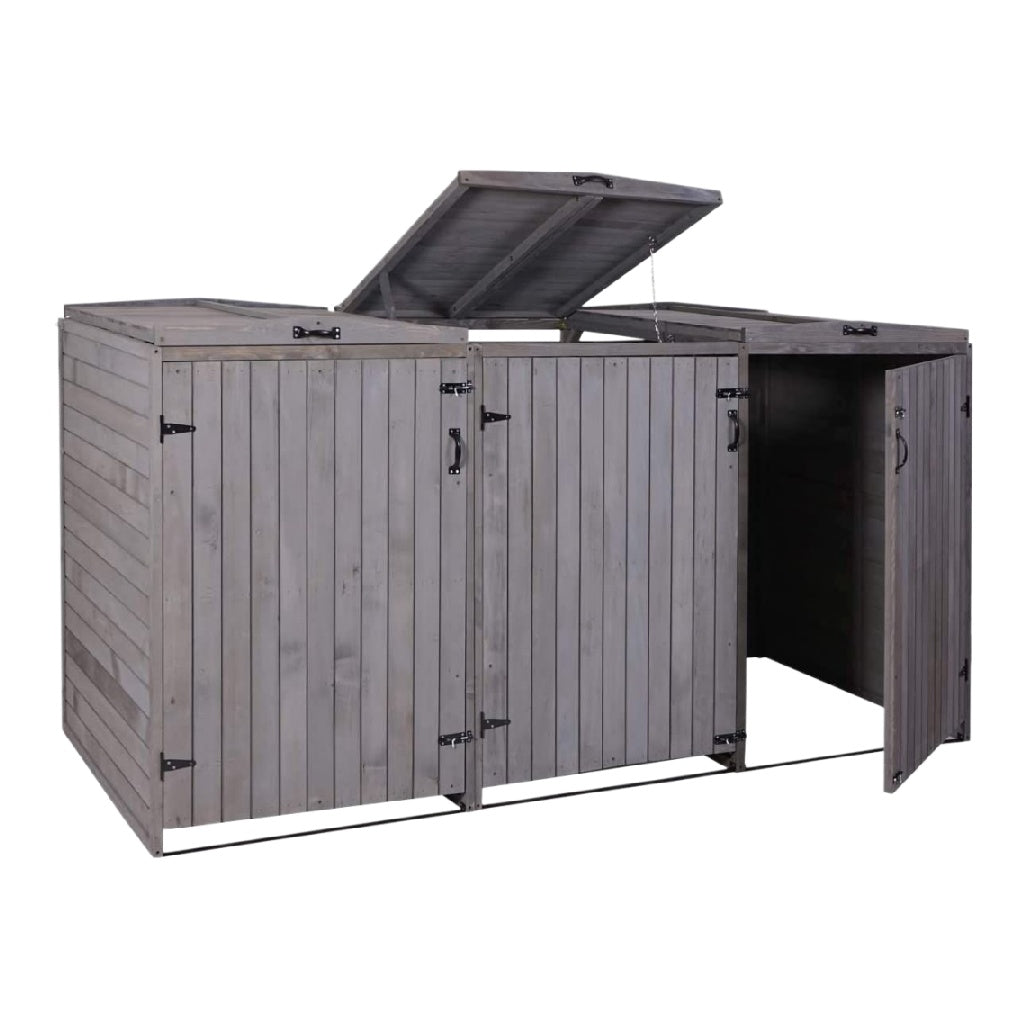 Coffre de rangement extérieur en bois - Espace de rangement pour jardin - 150 x 75 x 80