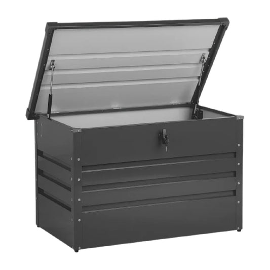 Coffre de rangement en métal pour extérieur et intérieur - 90 x 46 x 50