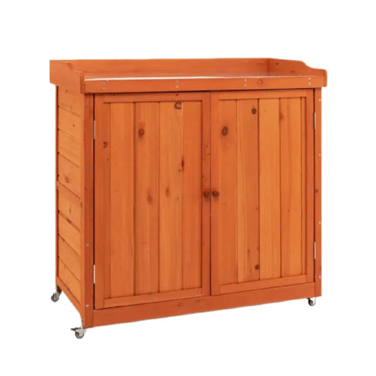Meuble de rangement à roulettes en bois - pour espace intérieur - 80 x 40 x 85